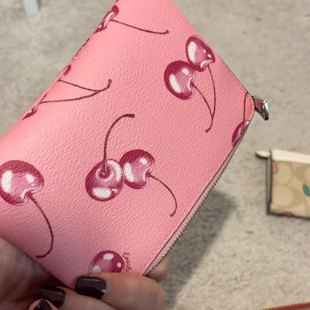 Bundle Coach Wallet and Pouch Set with Cherry and Strawberry Prints - Picture 6 of 9